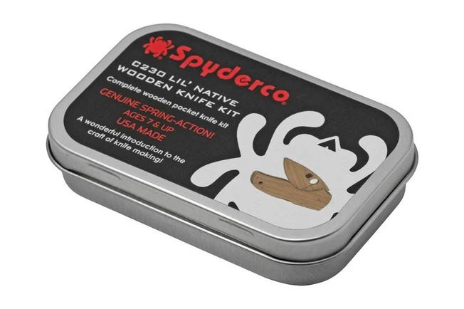 Spyderco Wooden Knife Kit C230 Lil Native WDKIT2, Wooden Pocket Knife 1 Spyderco Wooden Knife Kit C230 Lil Native WDKIT2, Wooden Pocket Knife