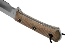 TRC Knives Apocalypse, Elmax, Natural Canvas Micarta, Survival Knife -Sharp Knives TI AP MICNT 04 trc knives