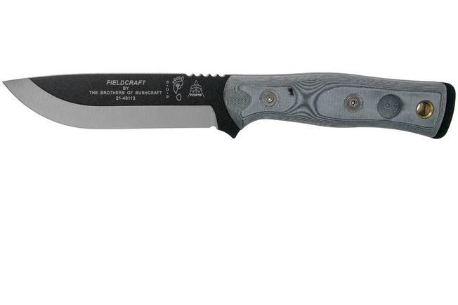 TOPS Knives B.O.B. Fieldcraft Black/Grey Micarta BROS-01 1 TOPS Knives B.O.B. Fieldcraft Black/Grey Micarta BROS-01