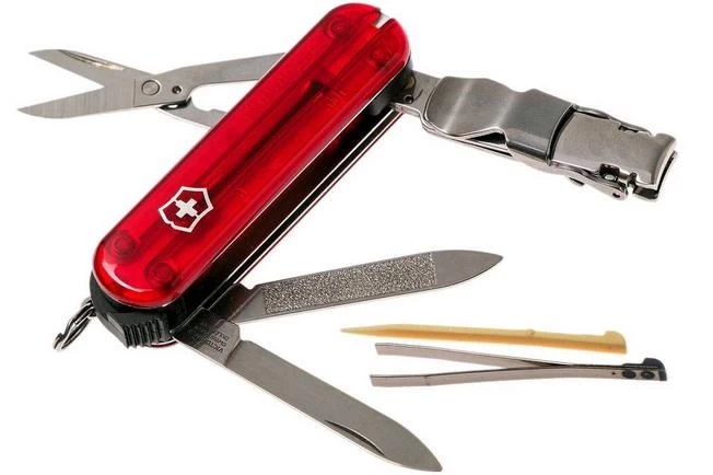 Victorinox Nail Clip 580, Swiss Pocket Knife, Transparant Red 1 Victorinox Nail Clip 580, Swiss Pocket Knife, Transparant Red