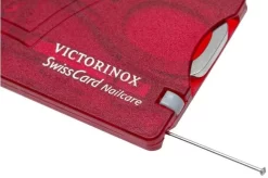 Victorinox SwissCard Nailcare Translucent Red - 0.7240.T -Sharp Knives VT0 7240 T 04 victorinox