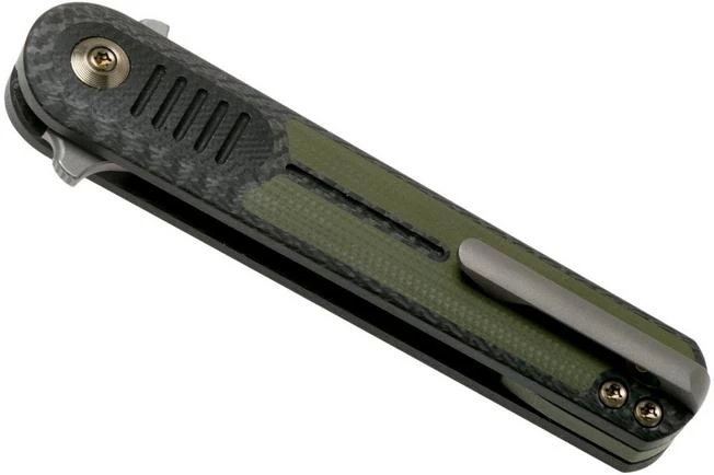 We Knife Angst 2002A Carbon Fibre, Green G10 Pocket Knife, Justin Lundquist Design 4 We Knife Angst 2002A Carbon Fibre, Green G10 Pocket Knife, Justin Lundquist Design - Image 4