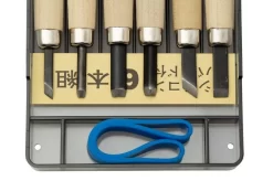 Yoshiharu KL-6 Maruichi Japanese Wood Carving Knives, Set Of 6 In Plastic Case -Sharp Knives YSH 033 03 yoshiharu