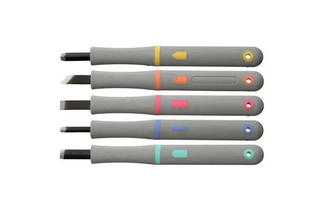 Yoshiharu MRG-5 Maruichi Japanese Wood Carving Knives, Set Of 5 1 Yoshiharu MRG-5 Maruichi Japanese Wood Carving Knives, Set Of 5